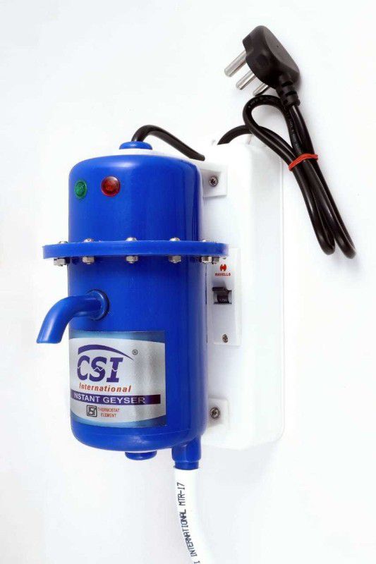 CSI INTERNATIONAL 1 L Instant Water Geyser (MCB PORTABLE GEYSER 1 LTR INSTANT ELECTRIC GEYSER 3000W WITH INSTALATION KIT, Blue)