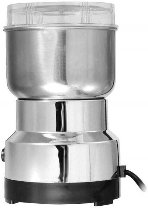 Global Enterprize Stainless Steel Household Electric Coffee Bean Powder Grinder Maker Personal Coffee Maker  (Silver)