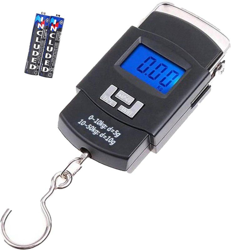 MAITRI ENTERPRISE Portable Hanging Luggage Weight Machine Weighing Scale,50 Kg Weighing Scale  (Black)