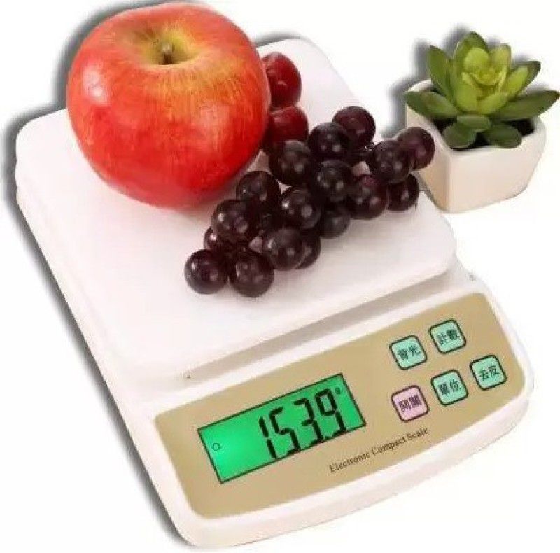 JMWDO Electronic Digital 1Gram-10 Kg Weight Scale Kitchen Weight Scale (White) Weighing Scale  (White)