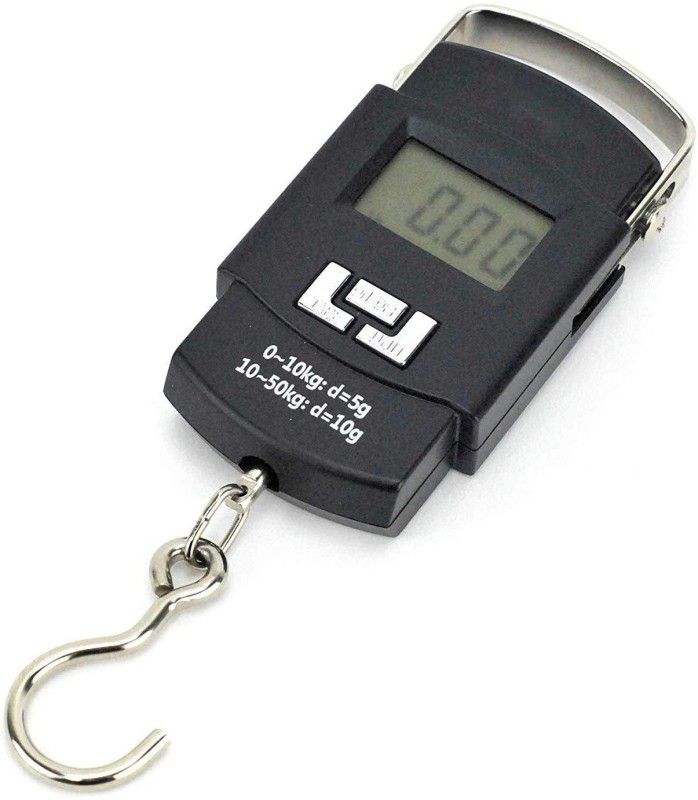 MAITRI ENTERPRISE Portable Hook Weighing Machine Digital Hanging Luggage Fishing Hook Scale Weighing Scale  (Black)