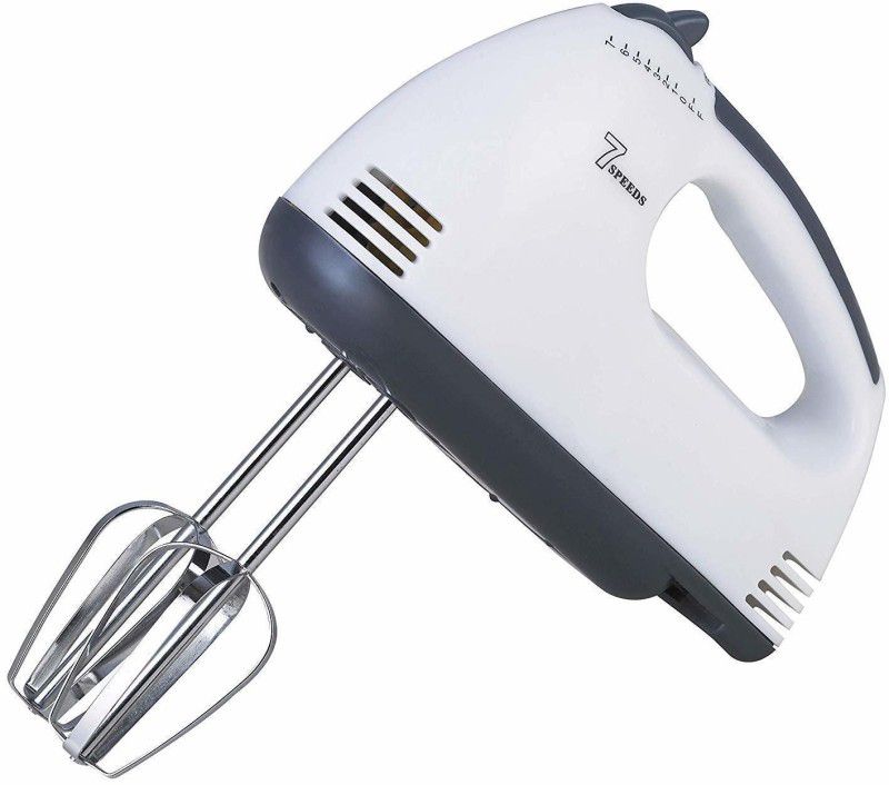 Bluebells India 7 Speed Egg Beater, Lassi, Mixer Grinder, Butter Milk Maker, Cakes Hand Mixer 220 W Hand Blender 220 W Electric Whisk 220 W Hand Blender  (White and Black)