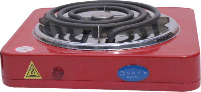 OQUA Electric Hot Plate Induction Cooktop 1000 Watts Sealed ISI Marked Theeta Radiant Cooktop  (Red, Push Button)