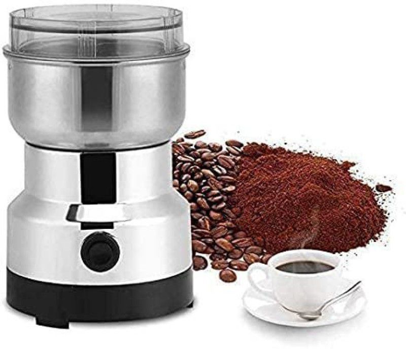 SeaRegal Stainless Steel Household Electric Coffee Bean Powder Grinder Maker Personal Coffee Maker  (Silver)