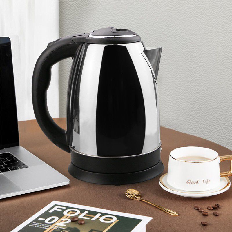 MAITRI ENTERPRISE 20001-Hot Water Pot Portable Boiler Tea Coffee Warmer Heater Cordless Electric Kettle (2, Silver) Beverage Maker  (2 L, Silver , Black)