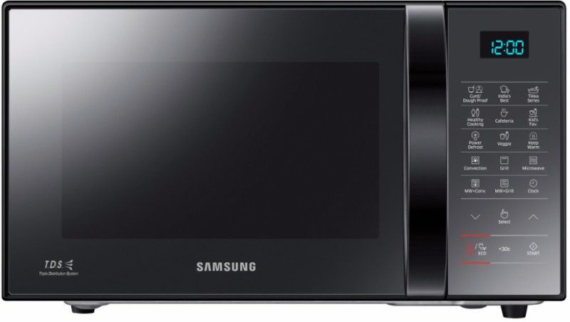SAMSUNG 21 L Convection Microwave Oven  (CE76JD-M/TL, Mirror Black)
