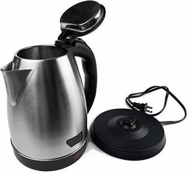 MAITRI ENTERPRISE Electric Kettle 2 L for Hot Water, Tea,Coffee,Milk, Rice and Other Multi PuRP Beverage Maker  (2 L, Silver , Black)