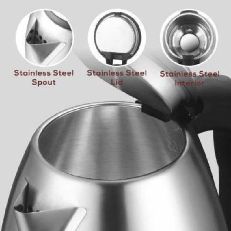PRATYANG Cordless Hot Water Electric Kettle (1.8 L, Silver) Beverage Maker  (2 L, Silver, Black)