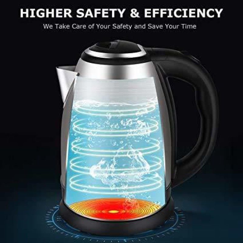 MAITRI ENTERPRISE Tea Coffee Warmer Heater Cordless Electric Kettle Multi Cooker Electric Kettle  (2 L, Silver , Black)