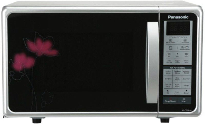 Panasonic 20 L Convection Microwave Oven  (NN-CT26HMFDG, Black Mirror Floral)