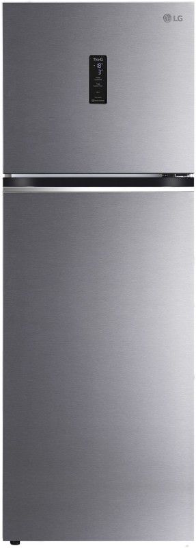 LG 360 L Frost Free Double Door 3 Star Convertible Refrigerator with Smart Inverter Technology & Wi-Fi , Door Cooling+  (Dazzle Steel, GL-T382VDSX)