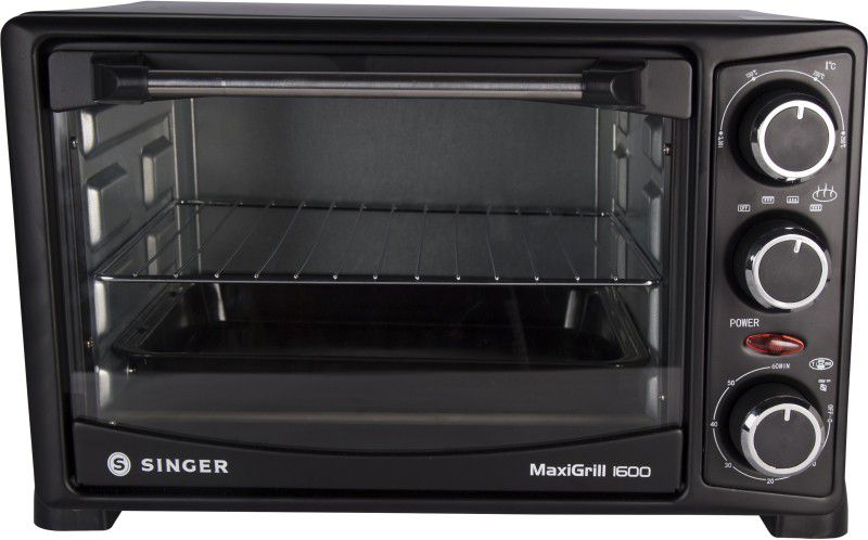 Singer 16-Litre MaxiGrill 1600 Oven Toaster Grill (OTG)  (Black)