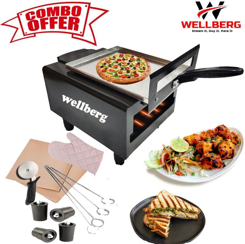 WELLBERG Electric Tandoor Grill Special With Kitchen Ware Accessories Electric Tandoor Electric Tandoor Electric Tandoor  (Black)
