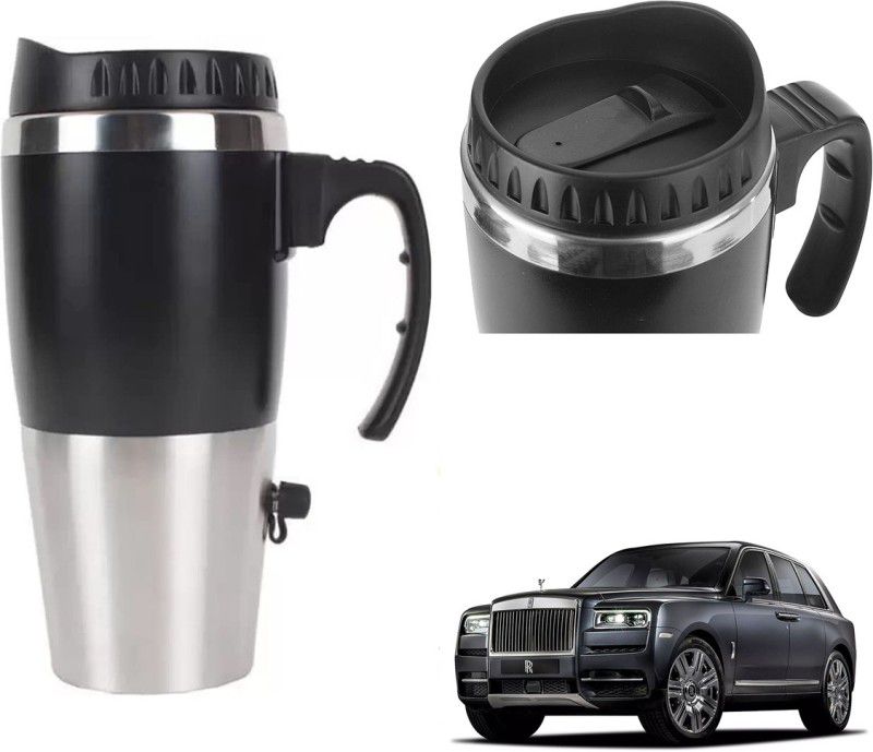 Oshotto 12V Car Heating Mug with USB Cord Electric Kettle Rolls Royce Cullinan (500ml) Electric Kettle  (0.5 L, Black, Silver)