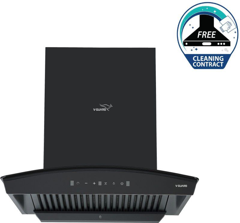 V-Guard X10 Auto Clean with free installation kit Wall Mounted Chimney  (Black 1500 CMH)