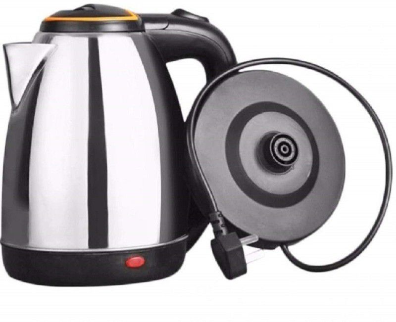 ALORNOR Stainless Steel Electric Kettle Multipurpose Extra Large Cattle Electric with Handle Hot Water Tea Coffee Maker Water Boiler, Boiling Milk (Black, 2 Liter) Electric Kettle  (2 L, multicolor)