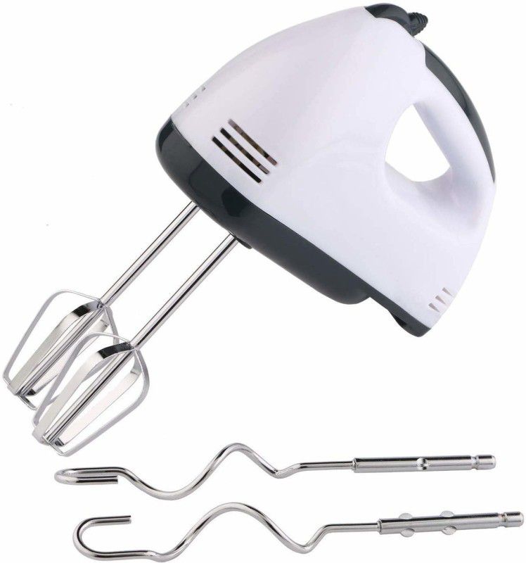 Bluebells India Multifunctional Hand Mixer for Egg Beater and Food Blender with 7 Speed Handheld Processor Automatic Electric Kitchen Tool 200 W Hand Blender  (White and Black)