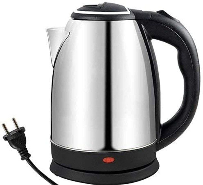 NIMYANK Electric Kettle Fast Boiling Tea Kettle Stainless Steel Finish Hot Water,Tea Beverage Maker  (2 L, Silver , Black)