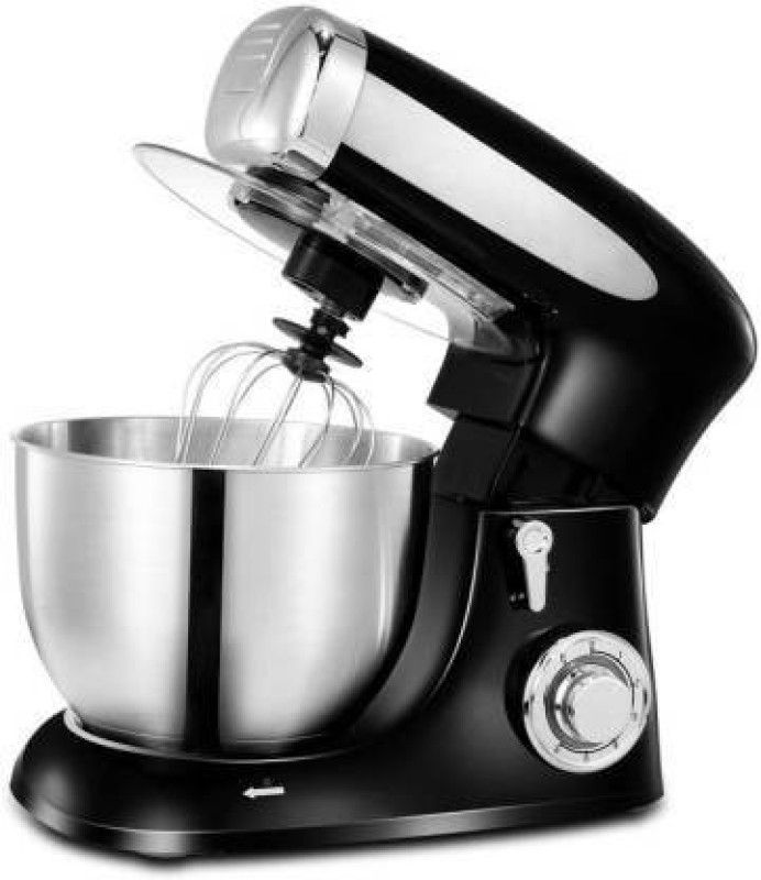 Aliasgar Stand Mixer|6.5L SS Bowl|100% Copper Motor With Metal Gears & Planetary Rotation 1300 W Stand Mixer  (Balck)