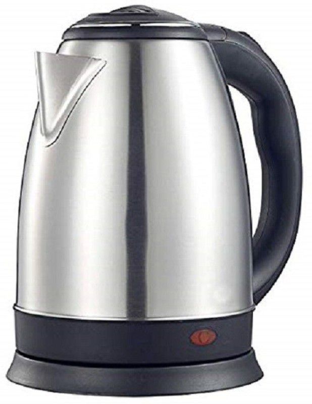 PRATYANG Fast Boiling Tea Kettle Cordless, Stainless Steel Finish Hot Water Kettle – Tea Kettle, Tea Pot – Hot Water Heater Dispenser Multi Cooker Electric Kettle  (2 L, Silver , Black)