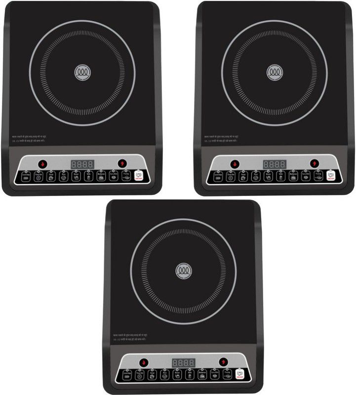 Digitara Electric Gas Sigadi, Home 2000W, Induction Glass Pack of 1 Induction Cooktop  (Black, Push Button)