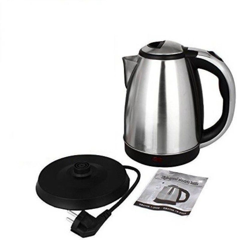 PRATYANG High Quality 1.8 L Stainless Steel Quick Heating Tea - Water Boiler Heater Pot Electric Kettle hx11 Multi Cooker Electric Kettle  (2 L, Silver , Black)