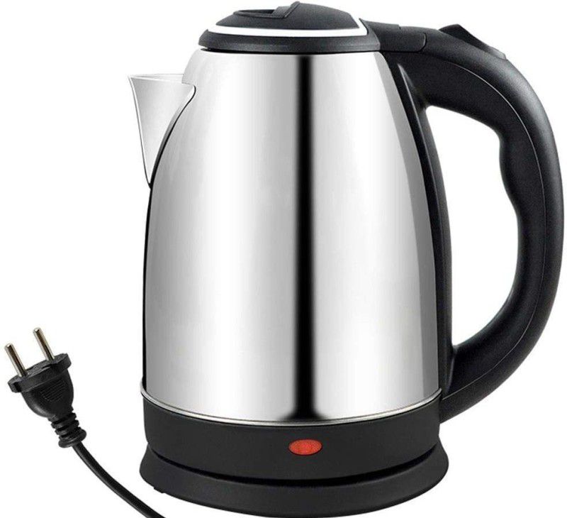 K D ENTERPRISE Generic KET-003 Stainless Steel Electric Kettle Multipurpose Extra Large Cattle Electric with Handle Hot Water Tea Coffee Maker Water Boiler, Boiling Milk... Electric Kettle  (2 L, Silver, black)