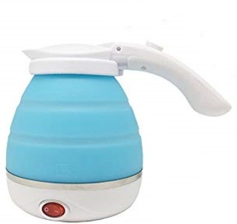 Rexmon Silicone Kittle Portable & Foldable Electric Kettle  (0.6 L, Blue)