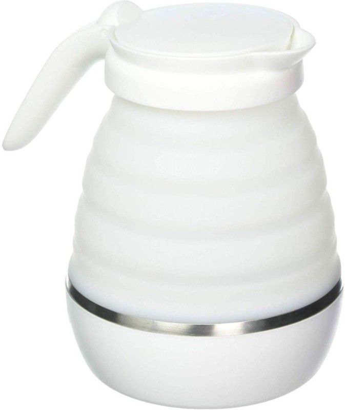 NIMYANK Portable Collapsible Silicone Dual Voltage Food Grade kettle(Multicolor) Beverage Maker  (0.6 L, white)