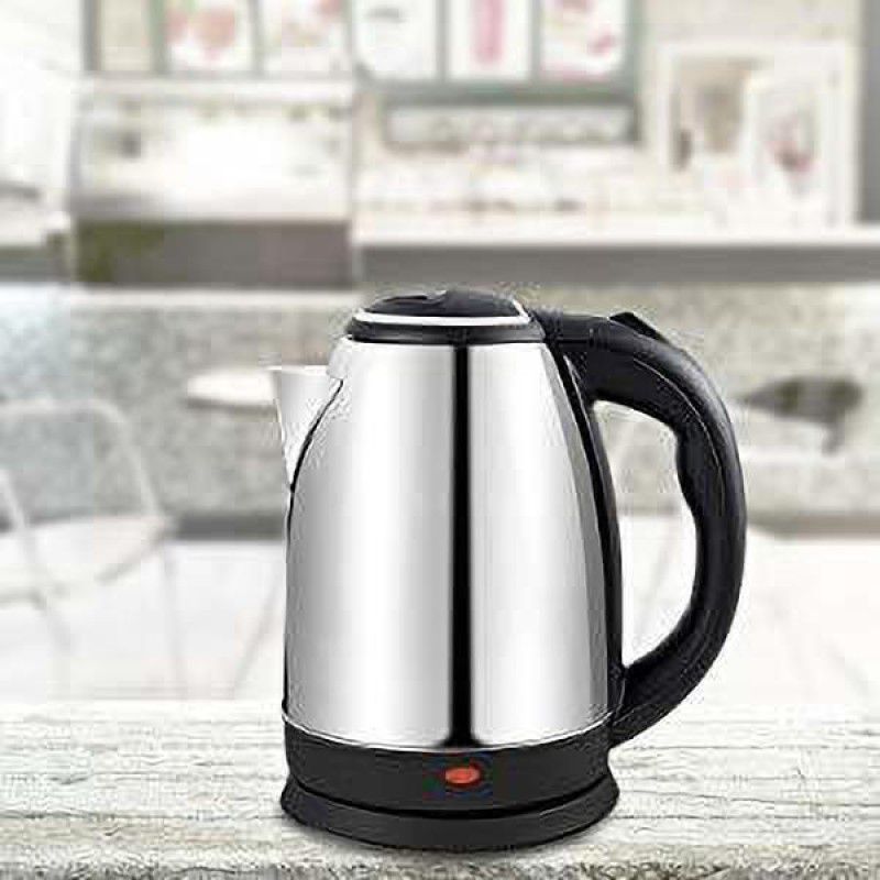 PRATYANG Stainless Steel 2 Litre Electric Kettle | Auto Shut Off Multipurpose | Extra Large Kettle Electric with Handle Hot Water Tea Coffee Maker Water Boiler, Boiling Milk (2 Liter) Beverage Maker  (2 L, Silver , Black)