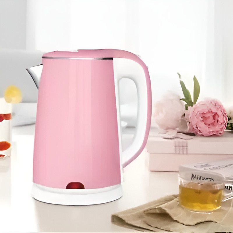 jhaman by JHAMAN Green Kivvi Electric Kettle Stainless Steel for Home & Office Electric Kettle  (2.3 L, Pink, White)