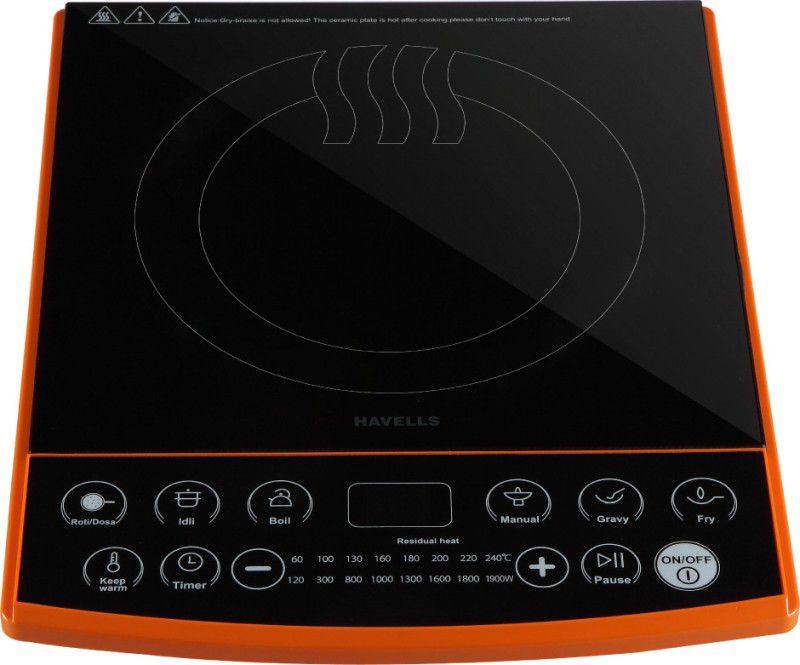 HAVELLS ET-X Induction Cooktop  (Black, Orange, Touch Panel)