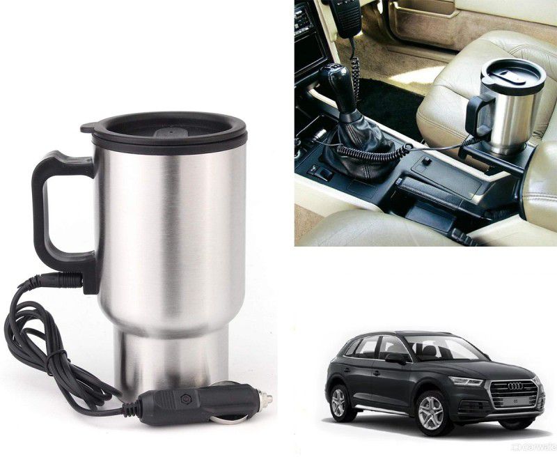 Oshotto 12V Stainless Steel Electric Car Heating Mug For Audi Q5 (450ml) Electric Kettle  (0.45 L, Silver)