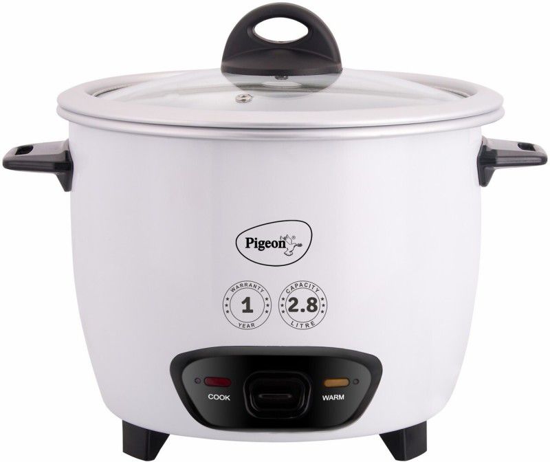 Pigeon 390 Electric Rice Cooker  (2.8 L, White)