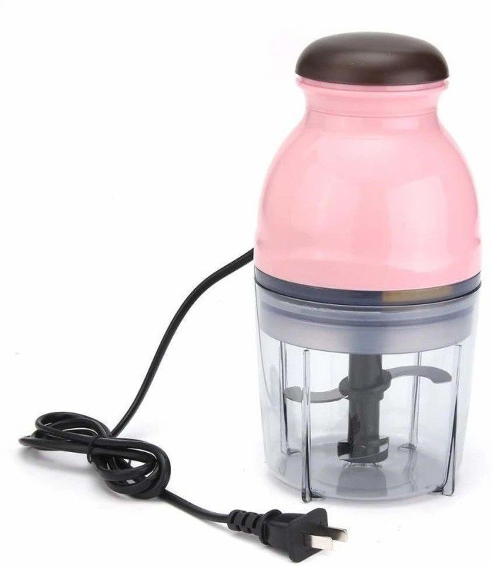 Dreamshop Capsule Cutter Electric Tongue System Design Mini Food Processor and Chopper, Mixer, Meat Grinder, and Hand Press Manual Citrus juicer for Shake, Travel Juicer 230 W Food Processor  (Pink)