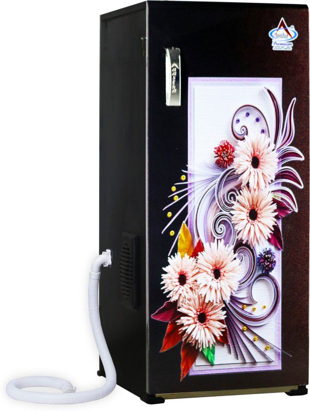 Aastha Black Door with Pink Flowers with Vacuum Cleaner Flourmill