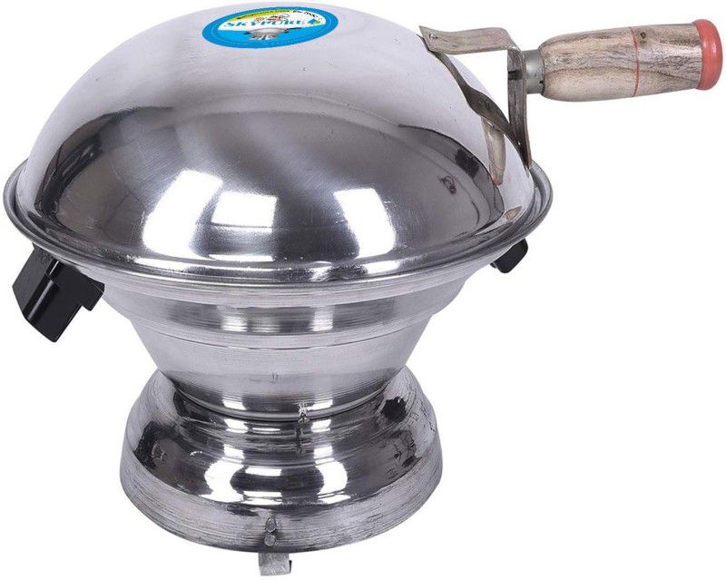 Skypure Aluminum Tandoor Baking Oven, 25 Cm X 25 Cm X 35 Cm,Silver Gas Tandoor,Food Steamer (Aluminium, 1 - Piece) Food Steamer  (Silver)