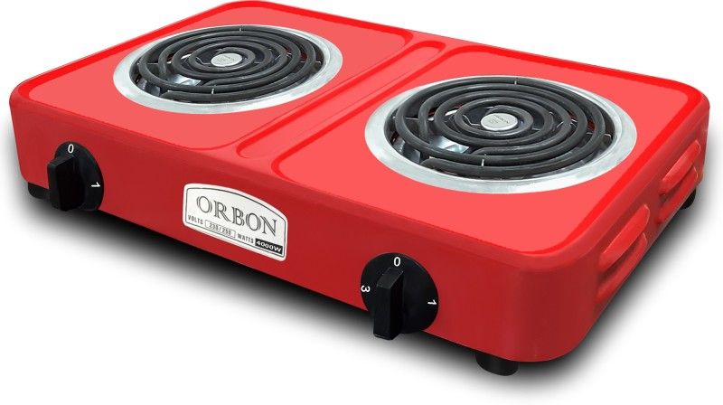 Orbon Double 2000 Watt + 2000 Watt Electric G Coil Cooking Stove | Induction Cooktop Electric Cooking Heater  (2 Burner)