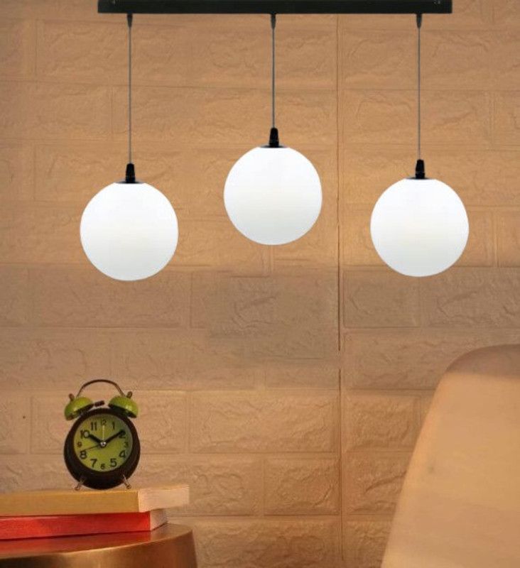 CARSTEN MILKY GLASS Cluster Pendant Light/ Hanging Light/ Ceiling Light for Home Decor Chandelier Ceiling Lamp  (White, Black)