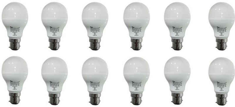Syska 5 W Round B22 LED Bulb  (White, Pack of 12)