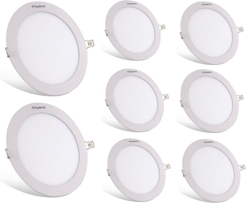 Hybrix LED Ultra Slim Ceiling Panel Light (6 Watt) Down Light, Warm White Light Color Recessed Ceiling Lamp  (White)