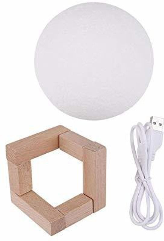 MOBONE 3D Moon Lamp/ Lunar Moonlight Lamp 7 Color Changing Night Lamp For Home Decoration Bedroom Kids Room Beautiful Indoor Lighting - 15 Cm Night Lamp Night Lamp  (15 cm, White)