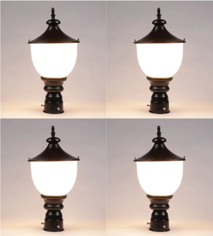 Arus pr_Smarat_Milki_P04 Gate Light Outdoor Lamp  (Black, White)