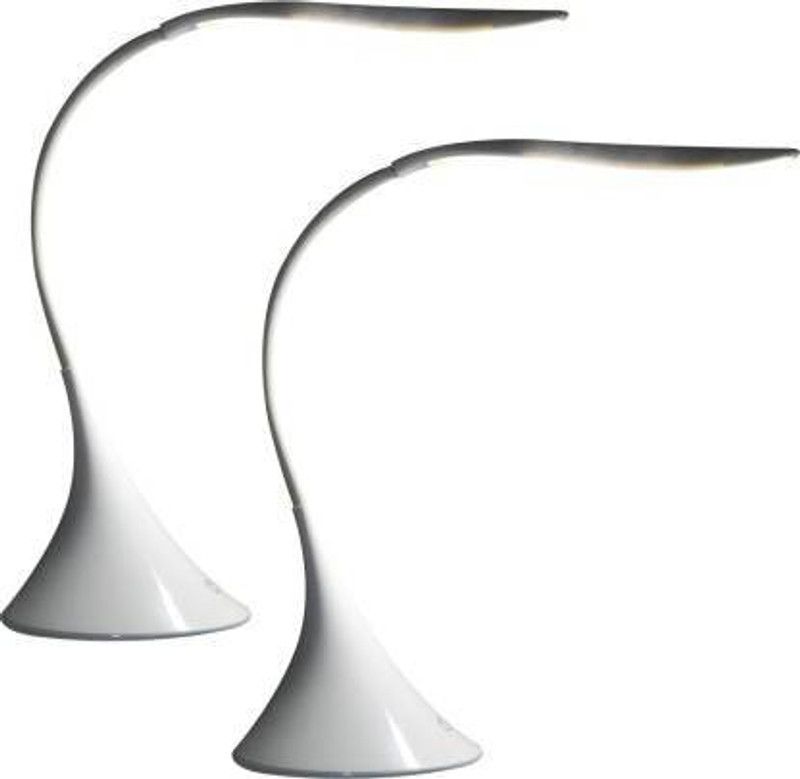stupefying White Battery & USB Powered Flexi Swan Lamp with Touch Sensor(Pack of 2) 1 hrs Bulb Emergency Light  (White)