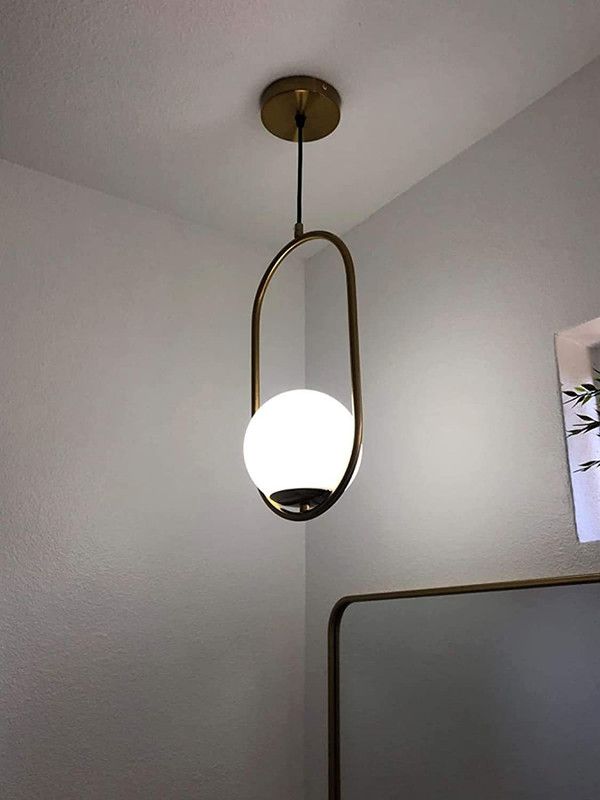 Lightzillia Golden Oval Ceiling Pendant Lamp Chandelier Rustic Hemp Pendants Ceiling Lamp  (Gold)