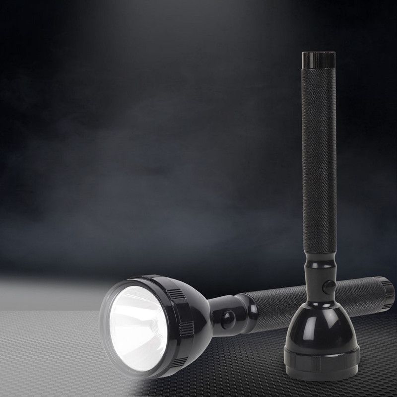 Smuf 8990 LONG RANGE FLASHLIGHT WITH RECHARGEABLE BATTERY Torch  (Black, 5 cm, Rechargeable)