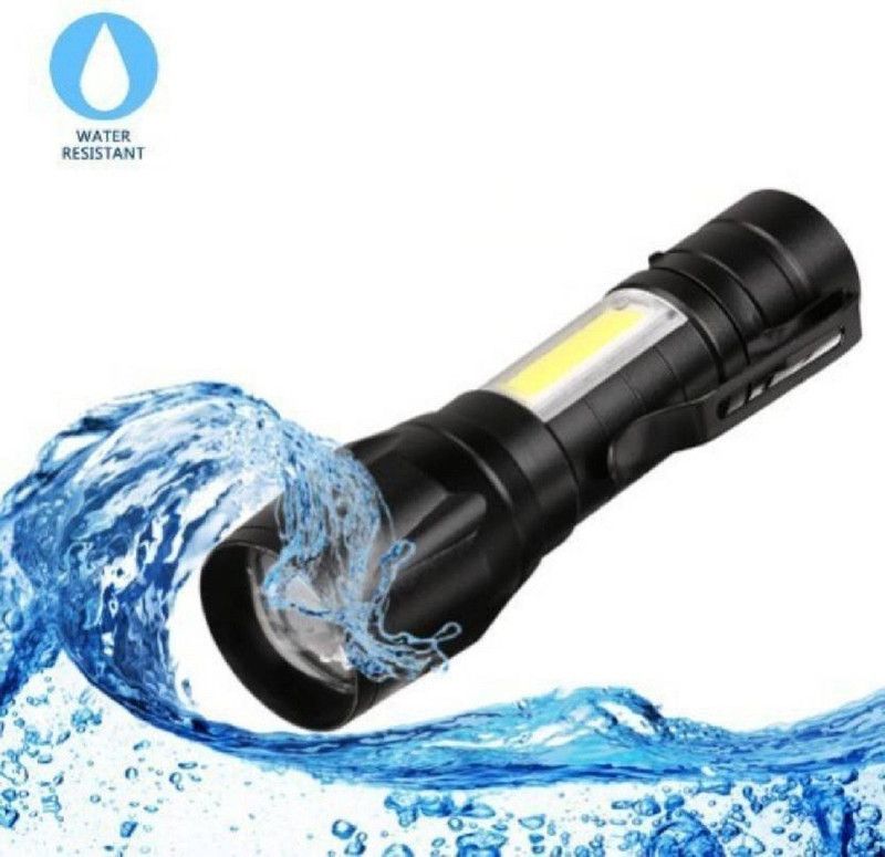 Life Friends Sun 200M Zoomable Rechargeable 4 Mode Torch  (Black, 2 cm, Rechargeable)