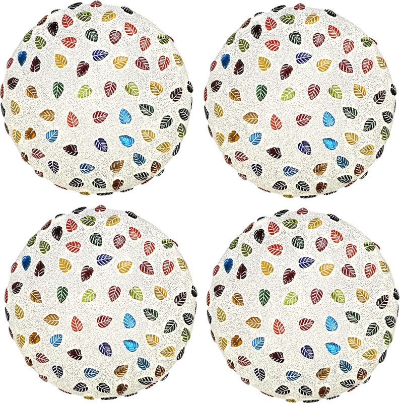 Somil New Design Glass Round Ceiling Lamp Hand Decorative with Coorful Chips & Beads (Set Of Four) Ceiling Light Ceiling Lamp  (Multicolor)