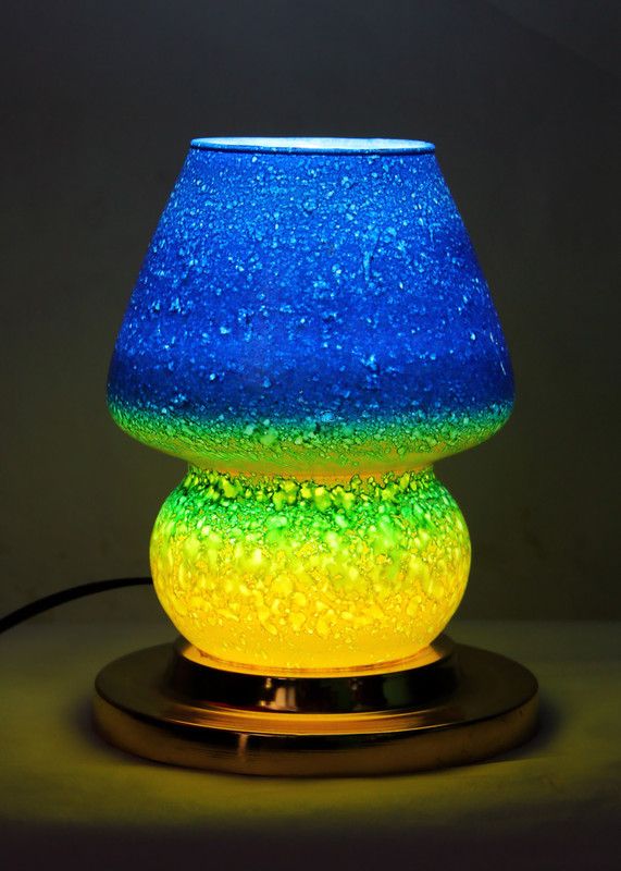 Gomasales gs blue yellow table lamp Night Lamp  (18 cm, Blue)
