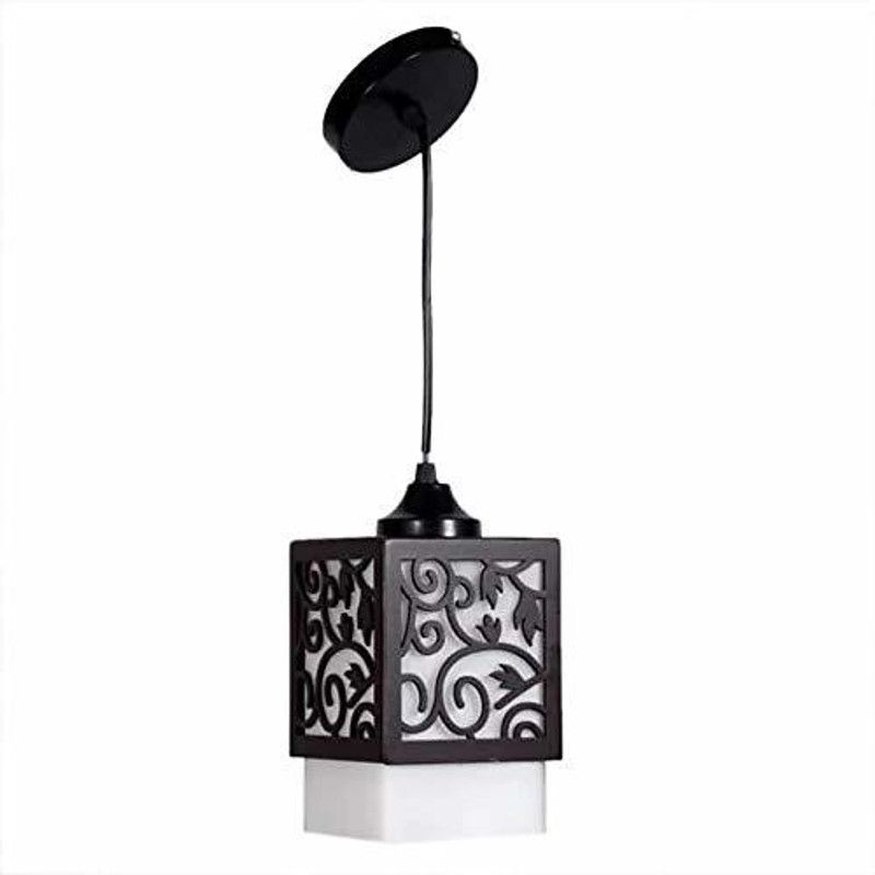 Krish handicraft Pendants Ceiling Lamp  (Black)